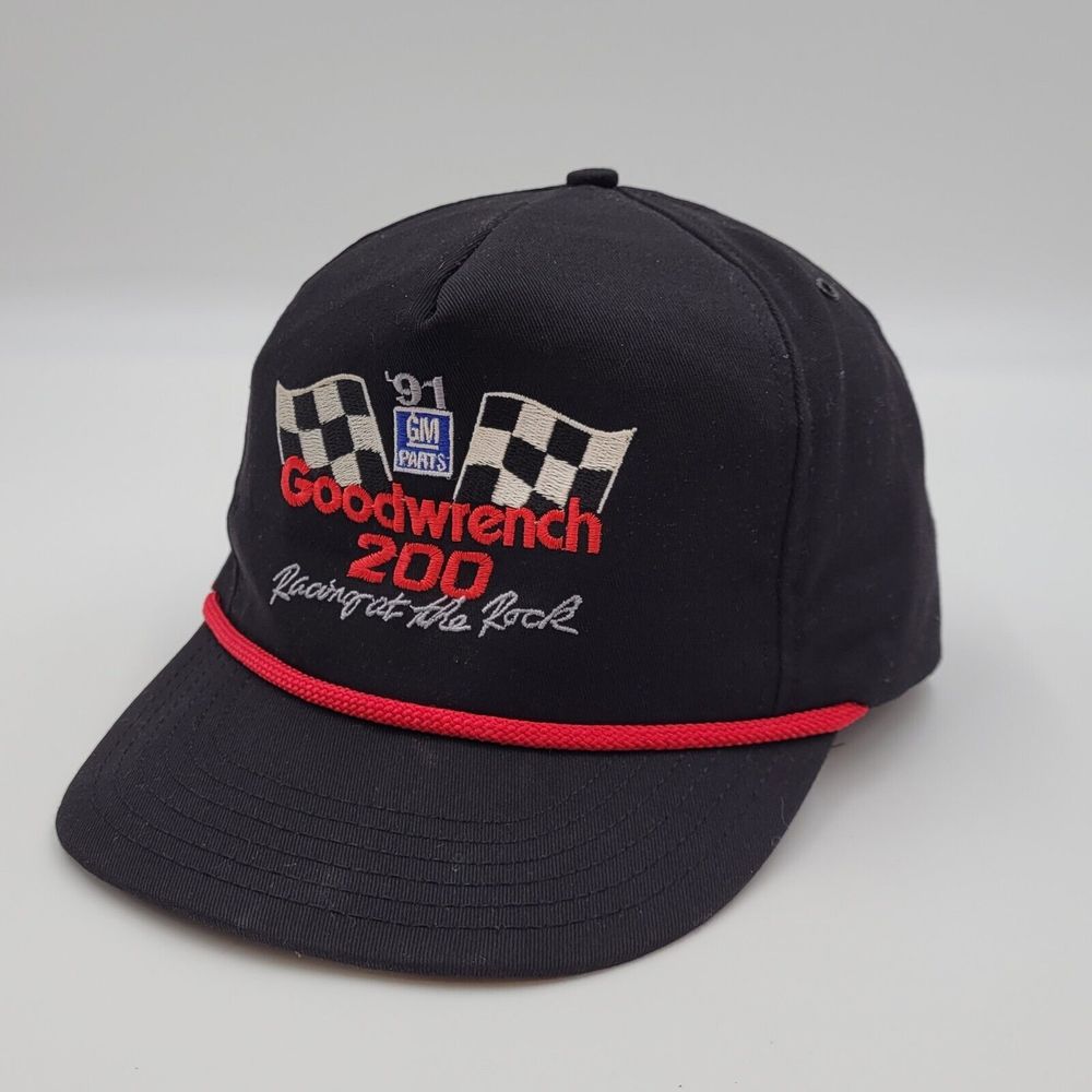 VTG Sports Image 1991 NASCAR Goodwrench 200 Racing At The Rock Snapback Hat USA